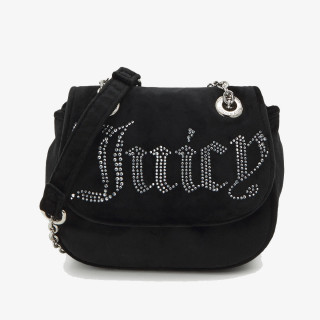 JUICY COUTURE Torba Kimberly Crossbody w/ Fla Polyester Blac 