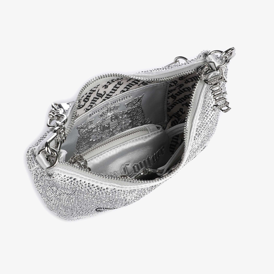 JUICY COUTURE Torbica ESTELLE S. HOBO POLYESTER/PU Silver 