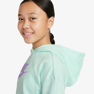 NIKE KAPUCAR G NSW CLUB FT CROP HOODIE HBR 