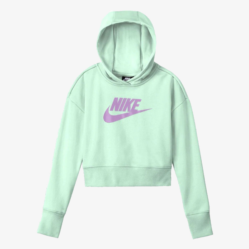 NIKE KAPUCAR G NSW CLUB FT CROP HOODIE HBR 