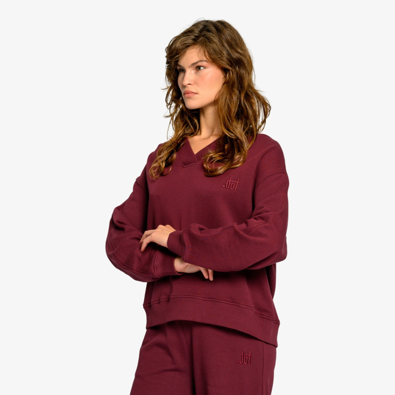 DOT KAPUCAR DOT LADIES V NECK SWEATSHIRT 