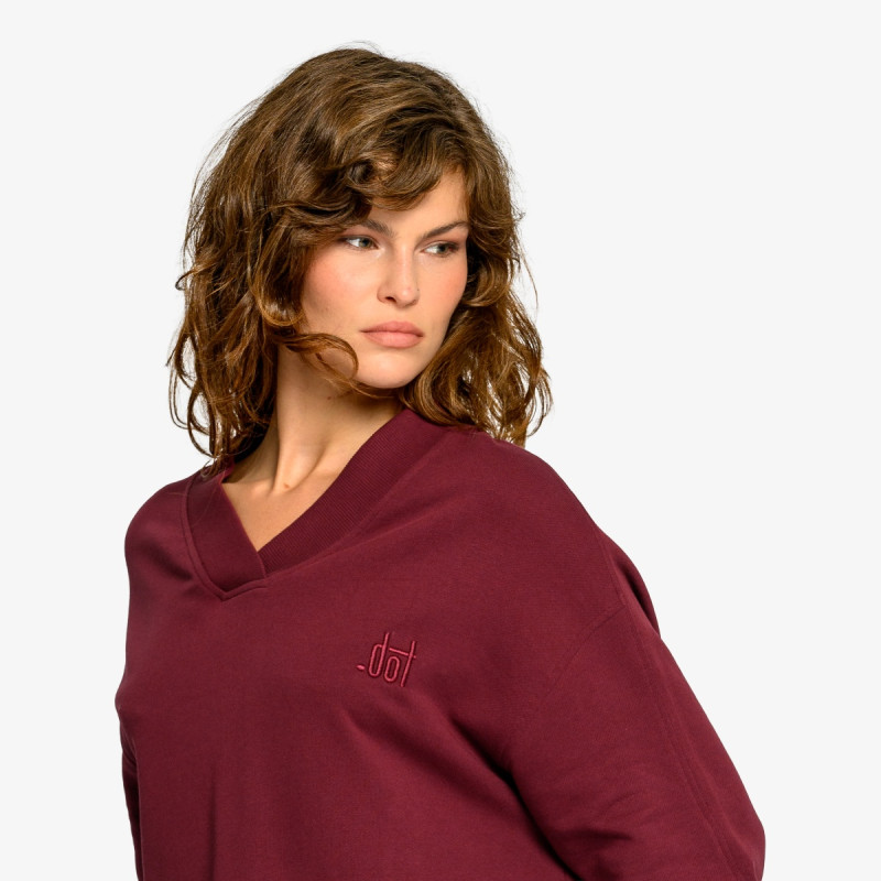 DOT KAPUCAR DOT LADIES V NECK SWEATSHIRT 