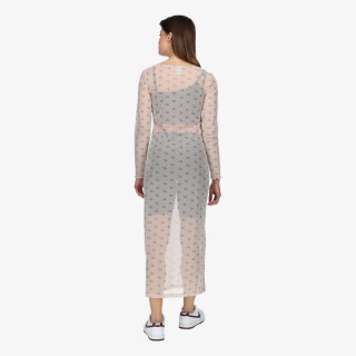 NIKE OBLEKA W NSW AIR AOP MESH LS DRESS 