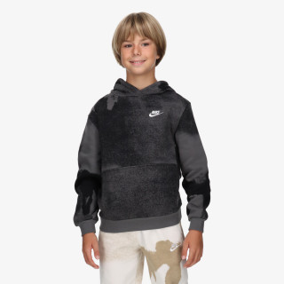 NIKE KAPUCAR K CLB FLC HBR PO HD WASH AOP 