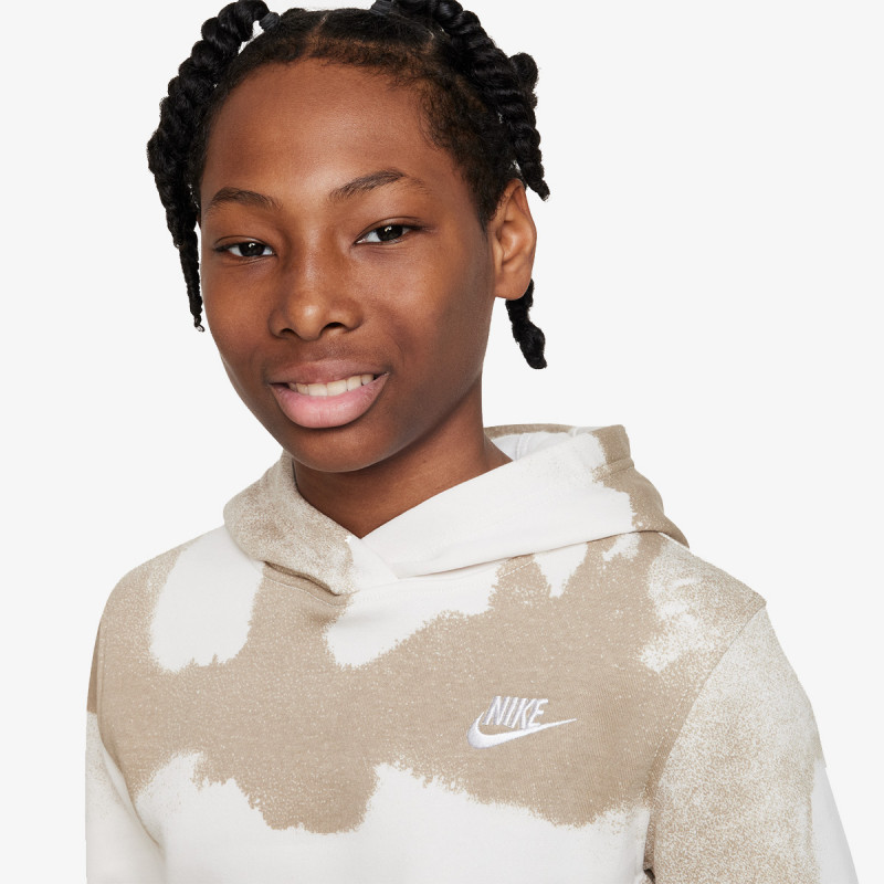 NIKE KAPUCAR K CLB FLC HBR PO HD WASH AOP 