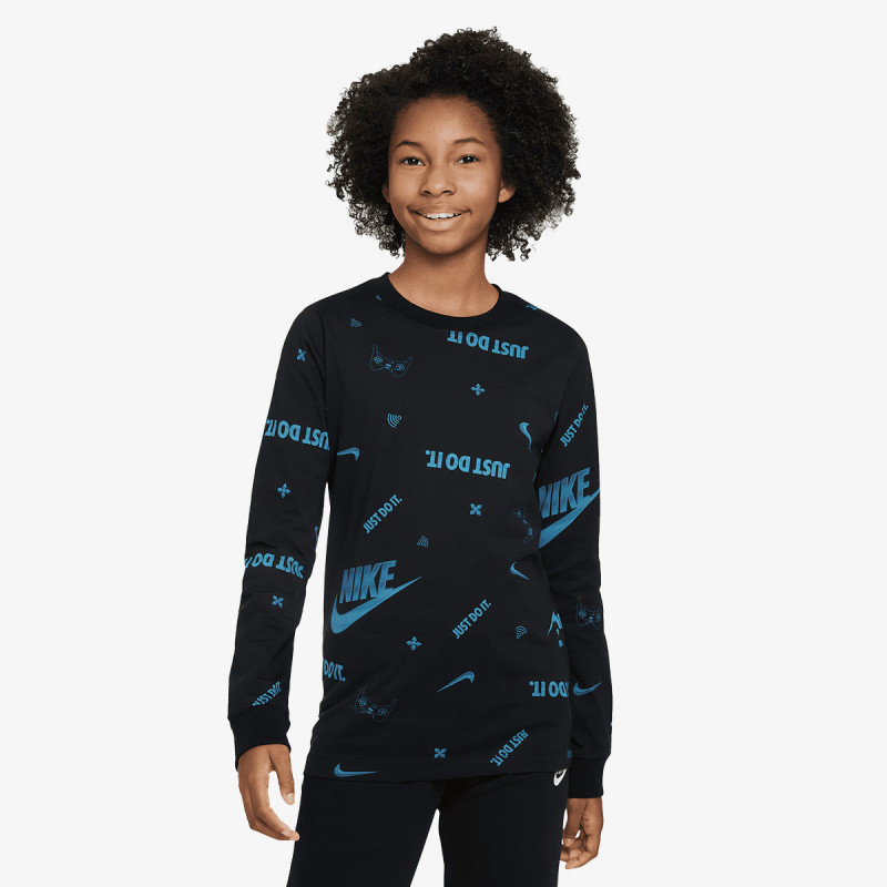 NIKE MAJICA Z DOLGIMI ROKAVI K NSW LS TEE BRAND MARK AOP HO 