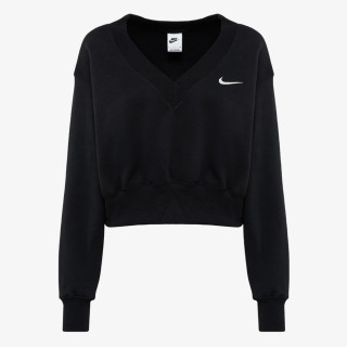 NIKE MAJICA Z DOLGIMI ROKAVI W NSW PHNX FLC CROP VNECK 