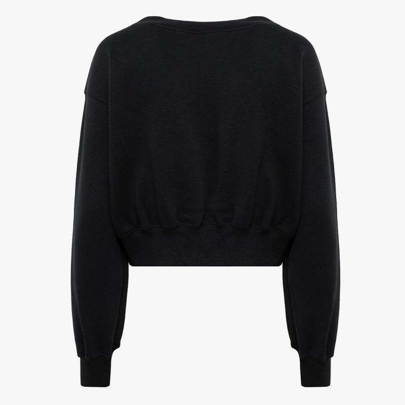 NIKE MAJICA Z DOLGIMI ROKAVI W NSW PHNX FLC CROP VNECK 