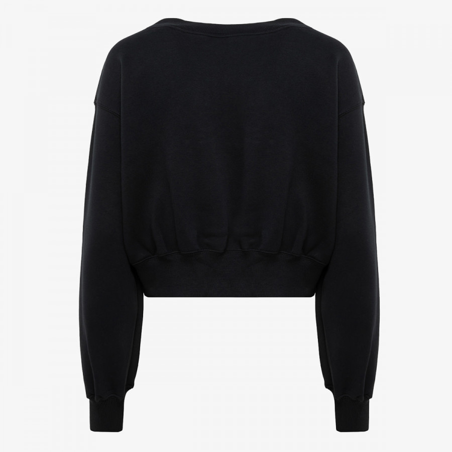 NIKE MAJICA Z DOLGIMI ROKAVI W NSW PHNX FLC CROP VNECK 