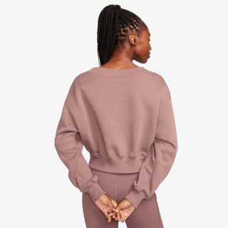 NIKE MAJICA Z DOLGIMI ROKAVI W NSW PHNX FLC CROP VNECK 
