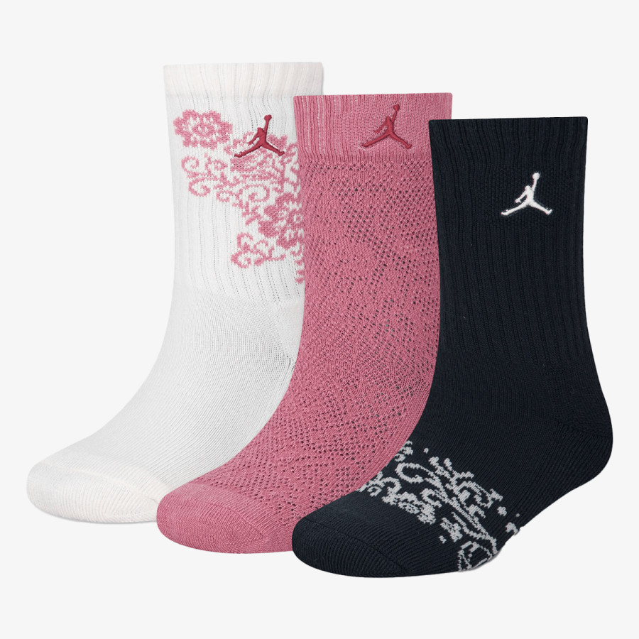 JORDAN NOGAVICE JHG FLORAL LACE 3PK CREW 
