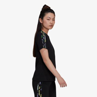 adidas KRATKA MAJICA FLORAL 3 STRIPES 