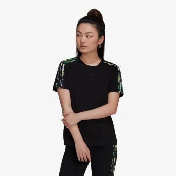 ADIDAS Majice kratke FLORAL 3 STRIPES 