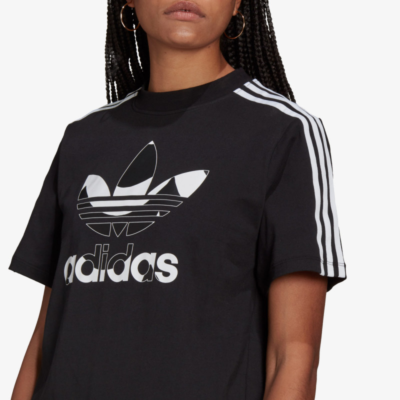 adidas OBLEKA MARIMEKKO TEE DRESS WITH TREFOIL PRINT 