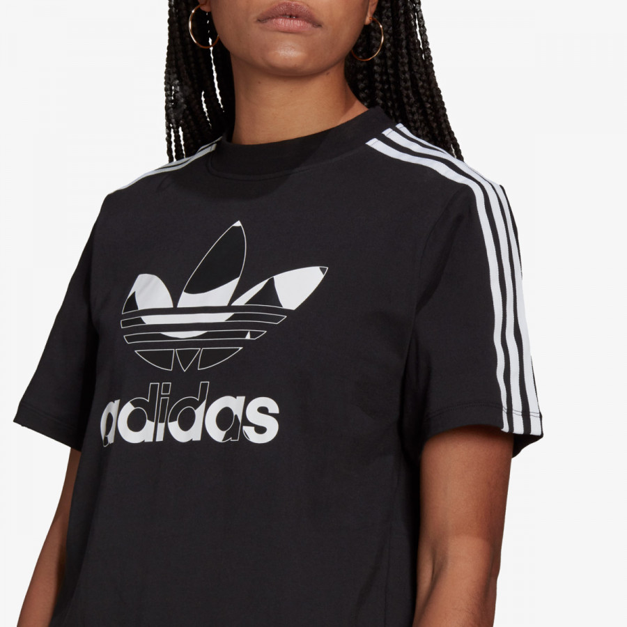 adidas OBLEKA MARIMEKKO TEE DRESS WITH TREFOIL PRINT 