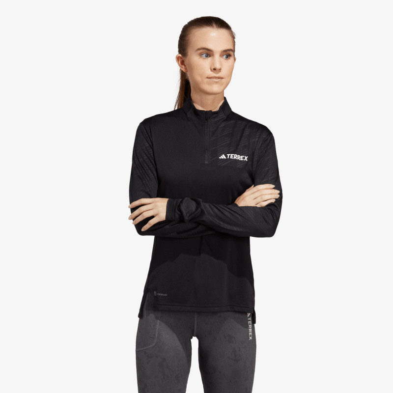 adidas MAJICA Z DOLGIMI ROKAVI W MT Half Zi LS 