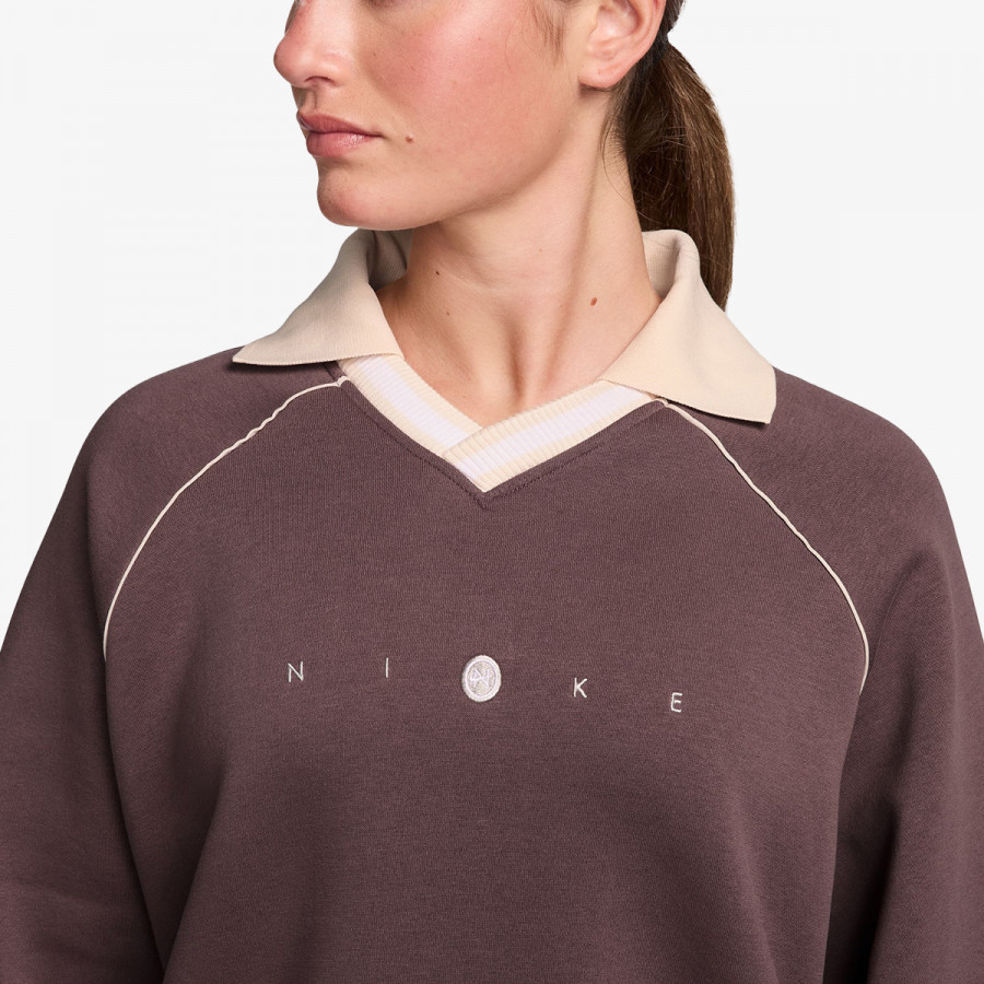 NIKE KAPUCAR W NSW PHNX FLC OS GX POLO TOP 