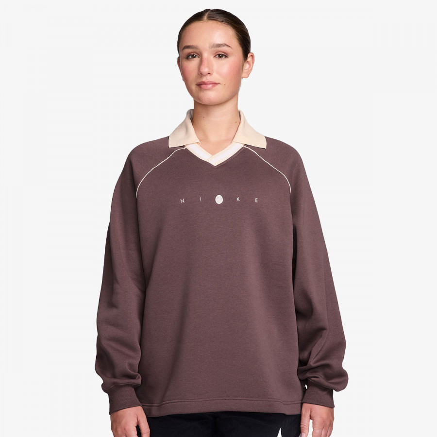 NIKE KAPUCAR W NSW PHNX FLC OS GX POLO TOP 