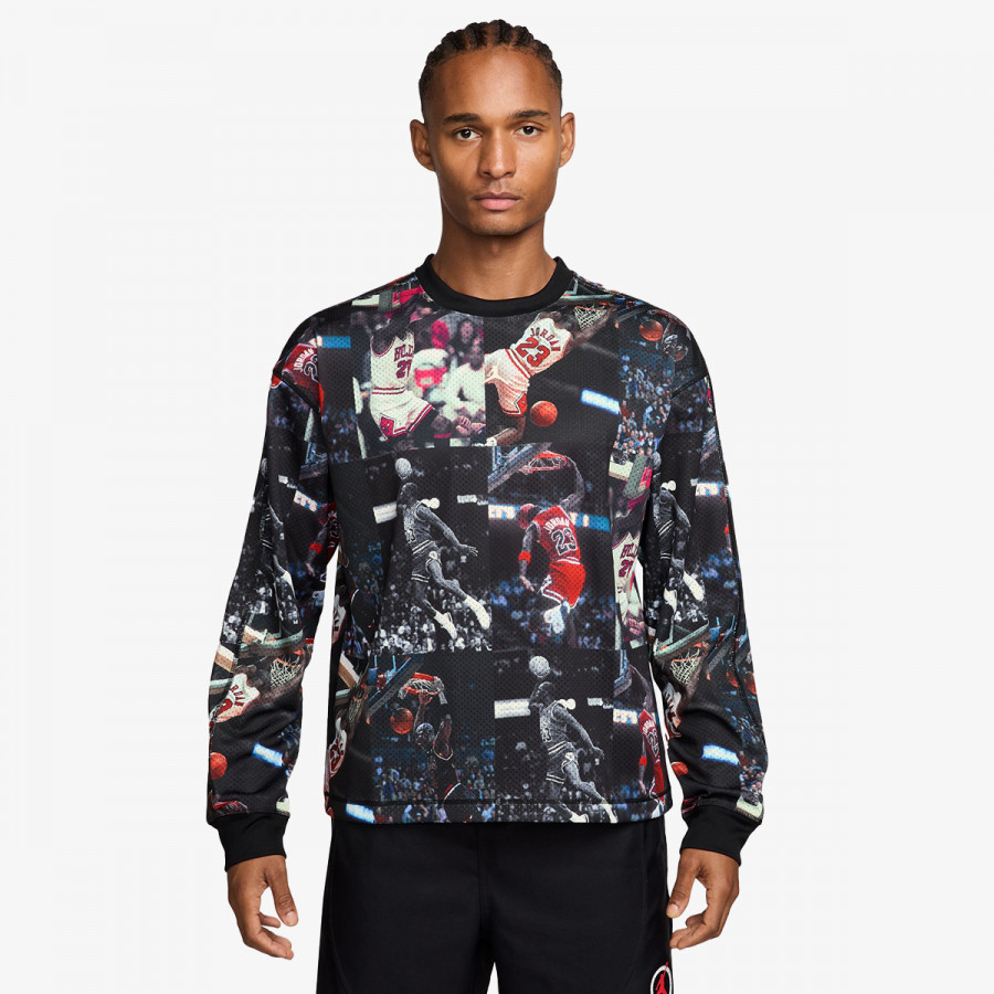 NIKE KAPUCAR M J FLT AOP LS JRSY 