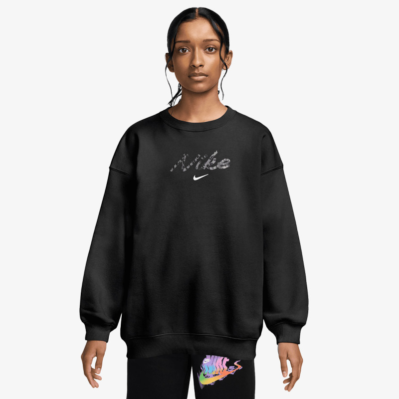 NIKE MAJICA Z DOLGIMI ROKAVI G NSW STDIO FLC OVRSZD CRW AOP 