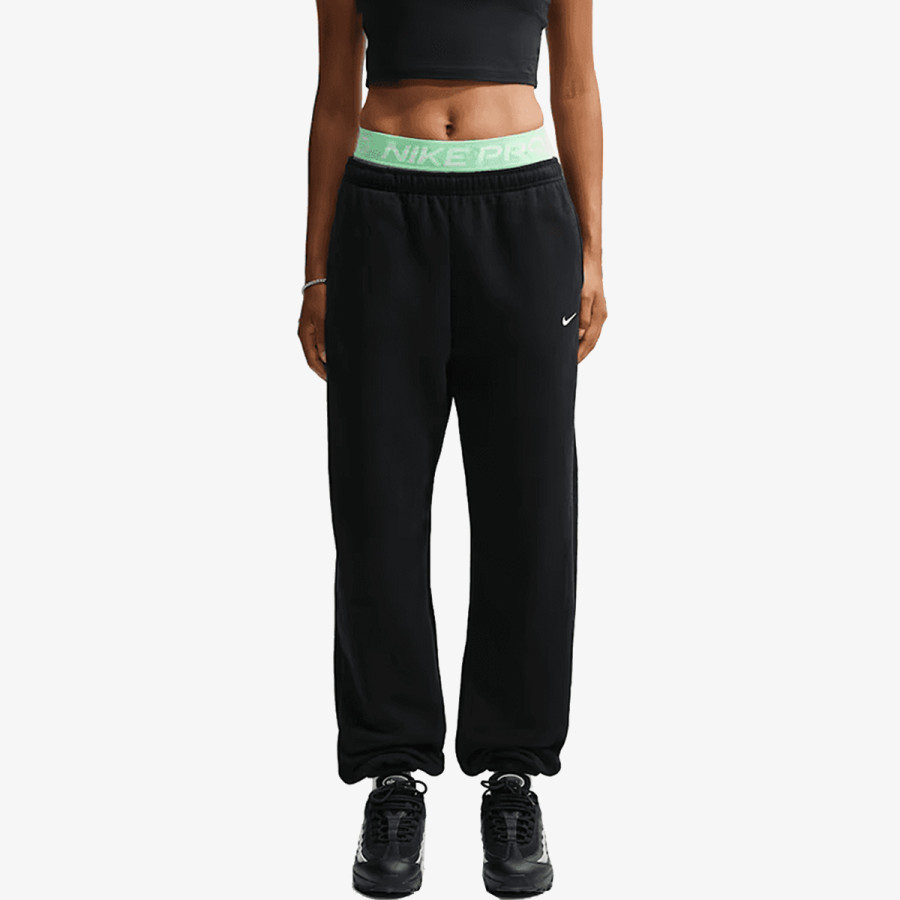 NIKE SPODNJI DELI TRENIRKE W NK STDO FLC MW HR OS CFF PNT 
