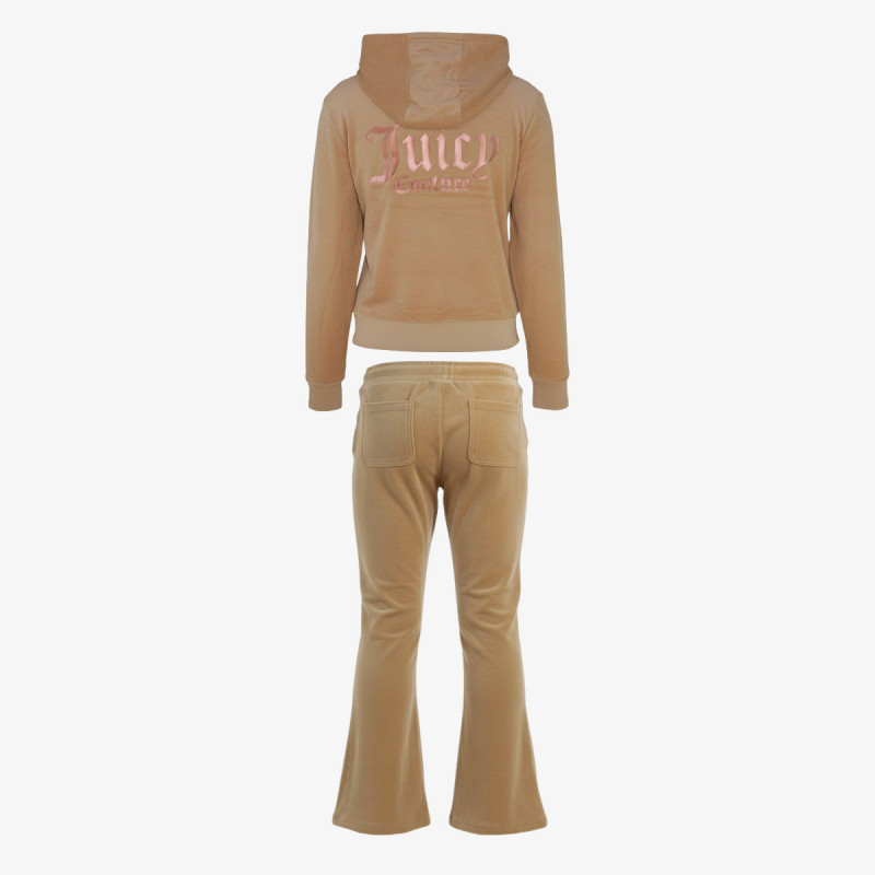 JUICY COUTURE TRENIRKA ZIP THRU HOODIE AND BOOTCUT JOG SET 