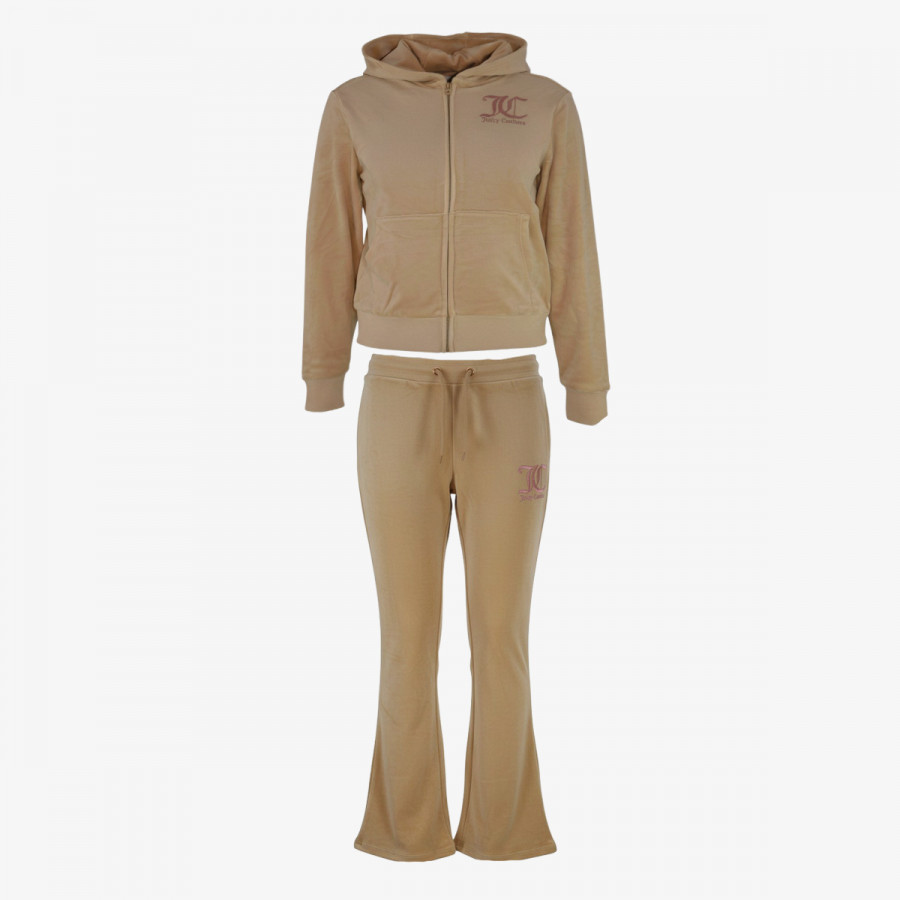 JUICY COUTURE TRENIRKA ZIP THRU HOODIE AND BOOTCUT JOG SET 