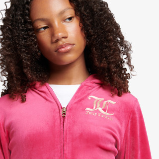 JUICY COUTURE TRENIRKA ZIP THRU HOODIE AND BOOTCUT JOG SET 
