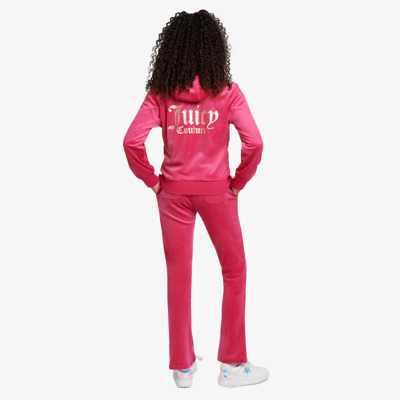 JUICY COUTURE TRENIRKA ZIP THRU HOODIE AND BOOTCUT JOG SET 