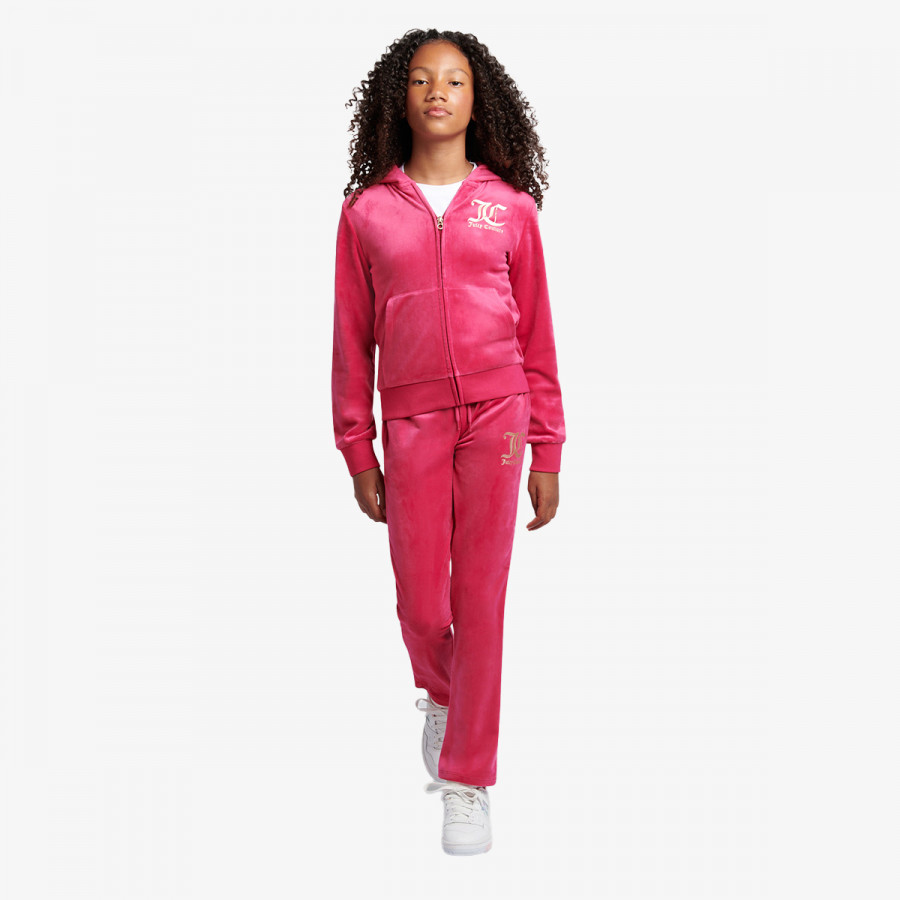 JUICY COUTURE TRENIRKA ZIP THRU HOODIE AND BOOTCUT JOG SET 