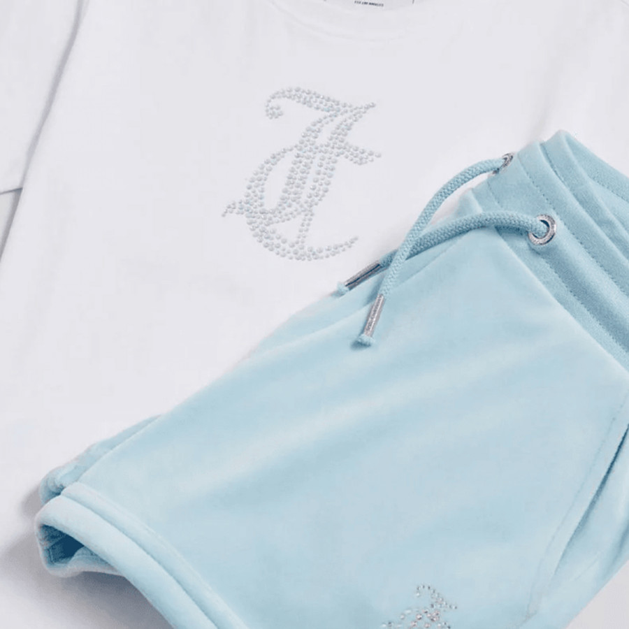 JUICY COUTURE TRENIRKA JC Logo Tee & Velour Short Set 