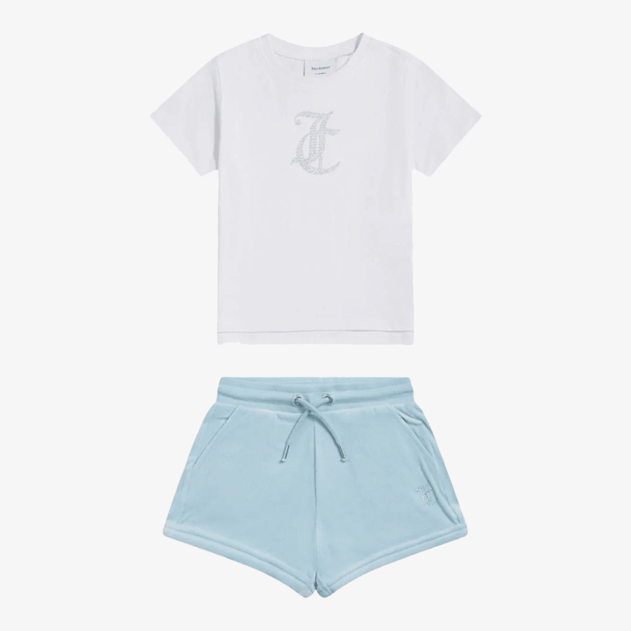 JUICY COUTURE TRENIRKA JC Logo Tee & Velour Short Set 