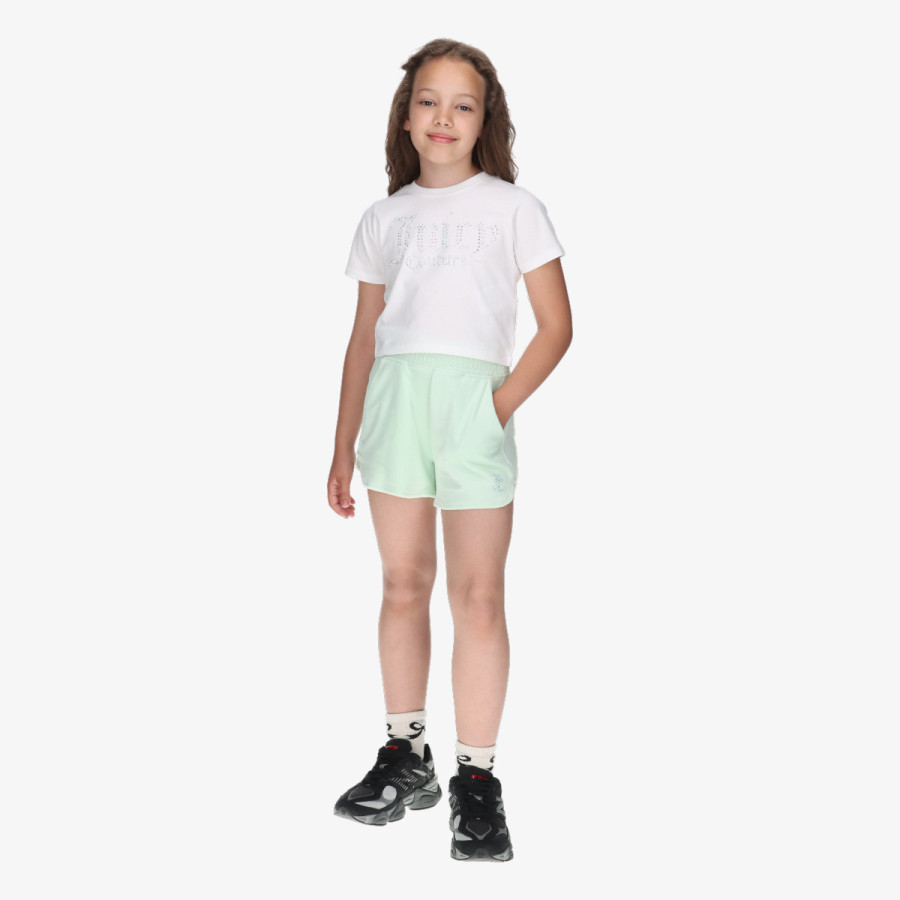 JUICY COUTURE TRENIRKA Shirred Waist Velour Short & Baby Tee Se 