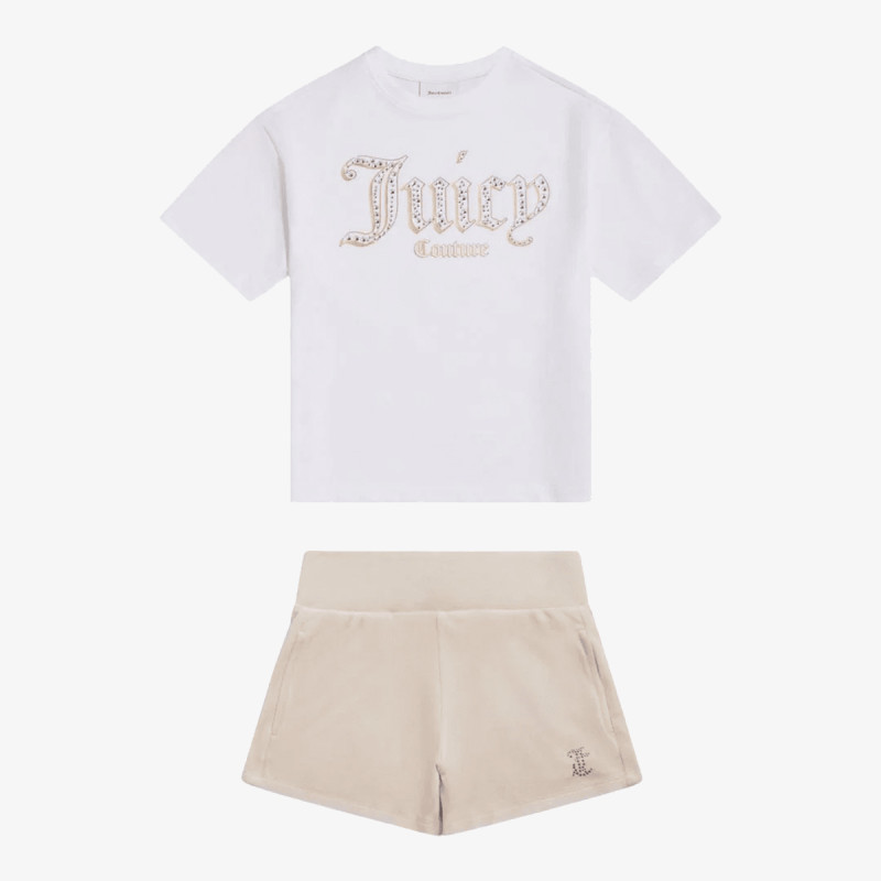 JUICY COUTURE TRENIRKA Oversize Tee & Velour Short Set 