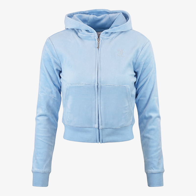 JUICY COUTURE TRENIRKA DIAMANTE VELOUR ZIP THROUGH & BOOTCUT JO 