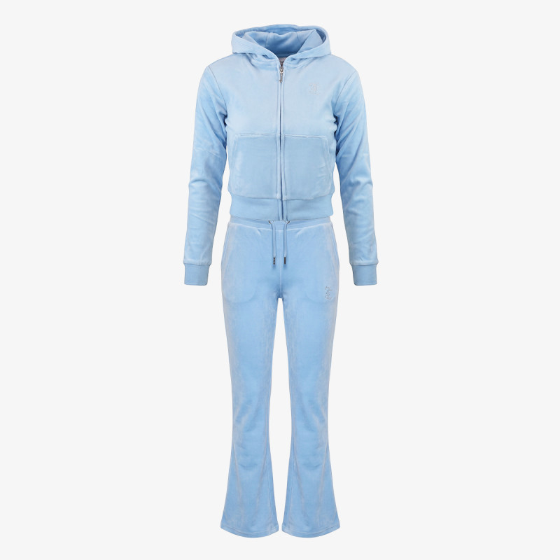JUICY COUTURE TRENIRKA DIAMANTE VELOUR ZIP THROUGH & BOOTCUT JO 