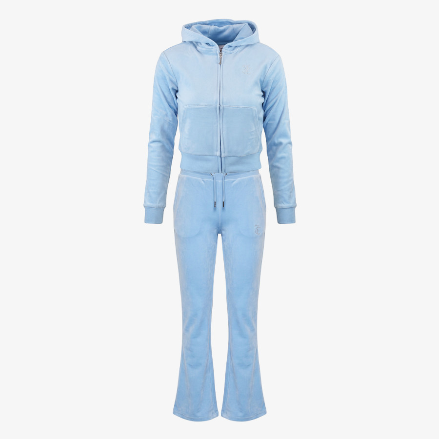 JUICY COUTURE TRENIRKA DIAMANTE VELOUR ZIP THROUGH & BOOTCUT JO 