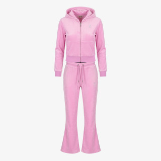 JUICY COUTURE TRENIRKA DIAMANTE VELOUR ZIP THROUGH & BOOTCUT JO 