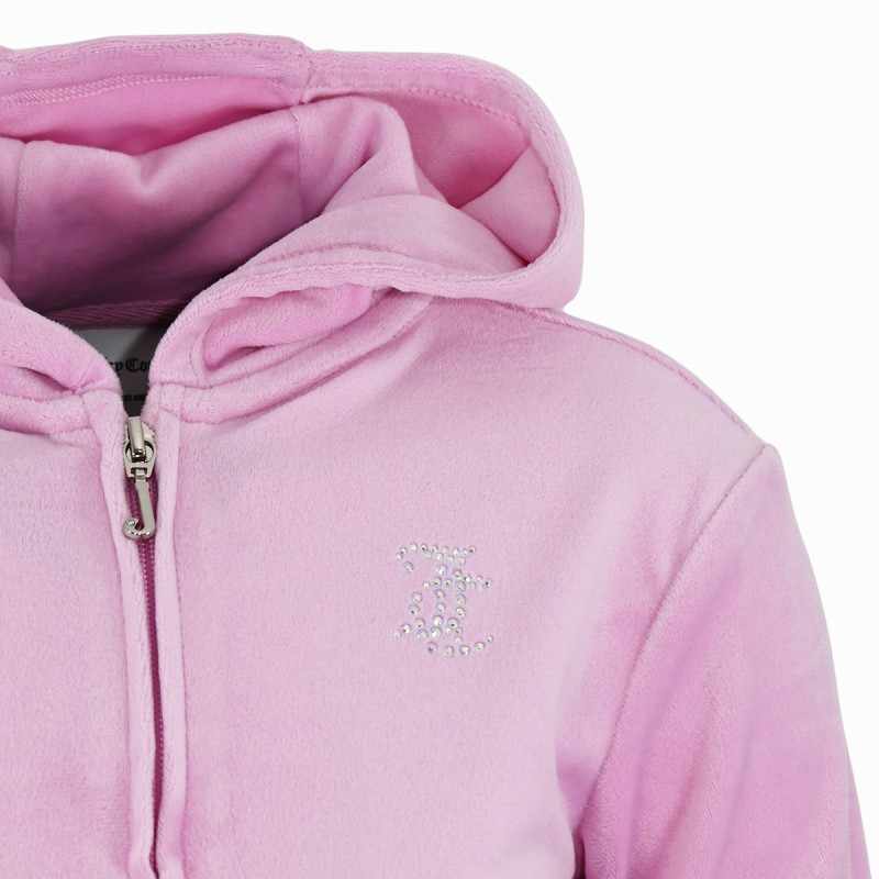 JUICY COUTURE TRENIRKA DIAMANTE VELOUR ZIP THROUGH & BOOTCUT JO 