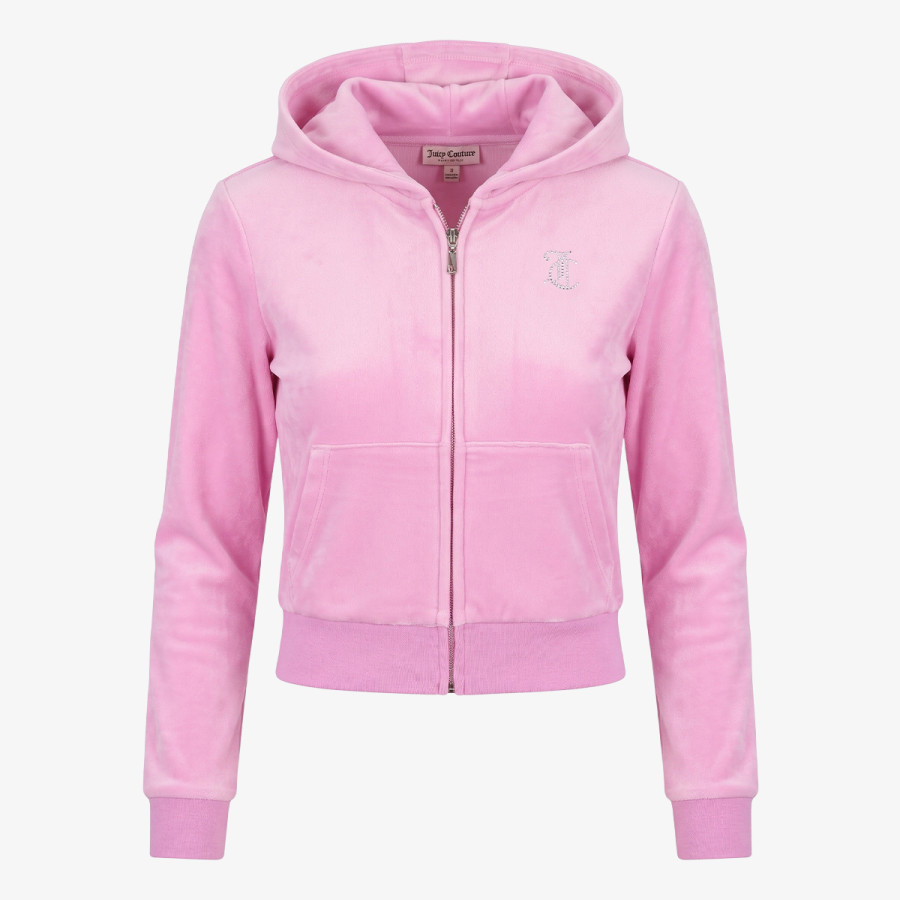JUICY COUTURE TRENIRKA DIAMANTE VELOUR ZIP THROUGH & BOOTCUT JO 