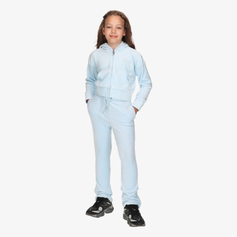 JUICY COUTURE TRENIRKA Cropped Velour Diamante Zip Thru & Bootc 