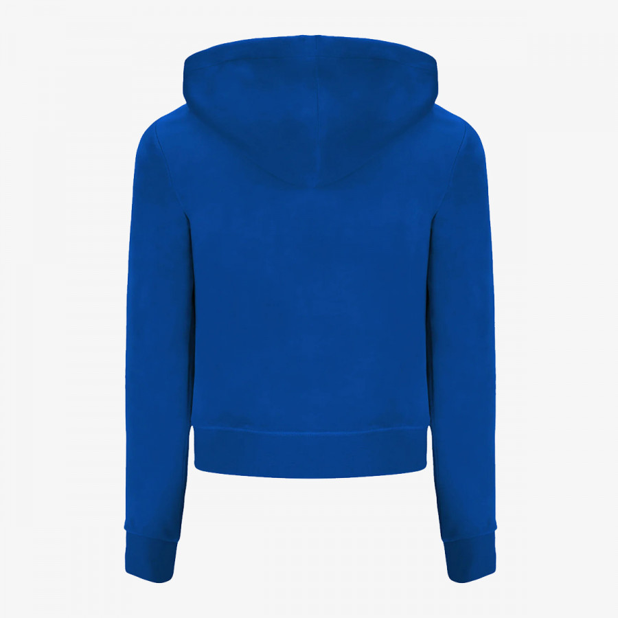 JUICY COUTURE KAPUCAR ZIP THROUGH HOODIE WITH  ZIP PULL &  JC 