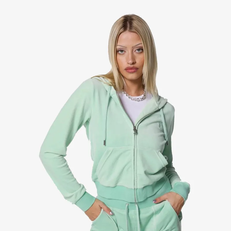 JUICY COUTURE Kapucar ZIP THROUGH HOODIE WITH  ZIP PULL &  JC 