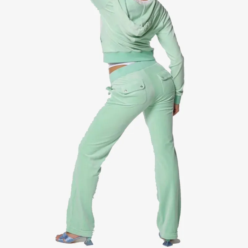 JUICY COUTURE SPODNJI DELI TRENIRKE STRAIGHT LEG TRACK PANT WITH POCKET 