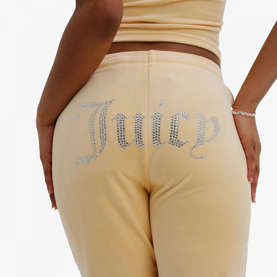 JUICY COUTURE SPODNJI DELI TRENIRKE VELOUR TRACK PANT WITH DIAMANTE BRANDIN 