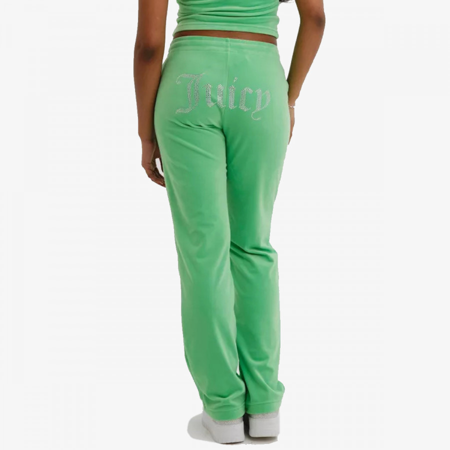 JUICY COUTURE SPODNJI DELI TRENIRKE VELOUR TRACK PANT WITH DIAMANTE BRANDIN 