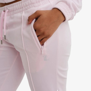 JUICY COUTURE SPODNJI DELI TRENIRKE VELOUR TRACK PANT WITH DIAMANTE BRANDIN 