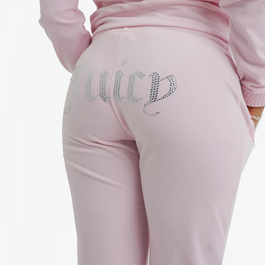 JUICY COUTURE SPODNJI DELI TRENIRKE VELOUR TRACK PANT WITH DIAMANTE BRANDIN 