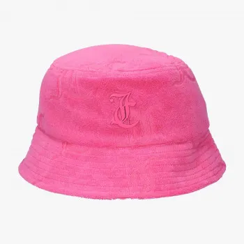 JUICY COUTURE KAPE ELEANNA MONOGRAM TOWELLING BUCKET HAT 