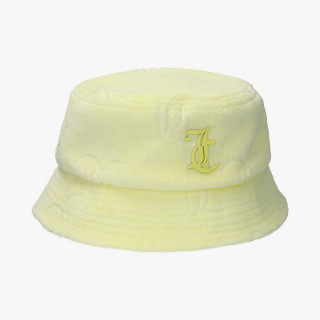 JUICY COUTURE KAPE ELEANNA MONOGRAM TOWELLING BUCKET HAT 